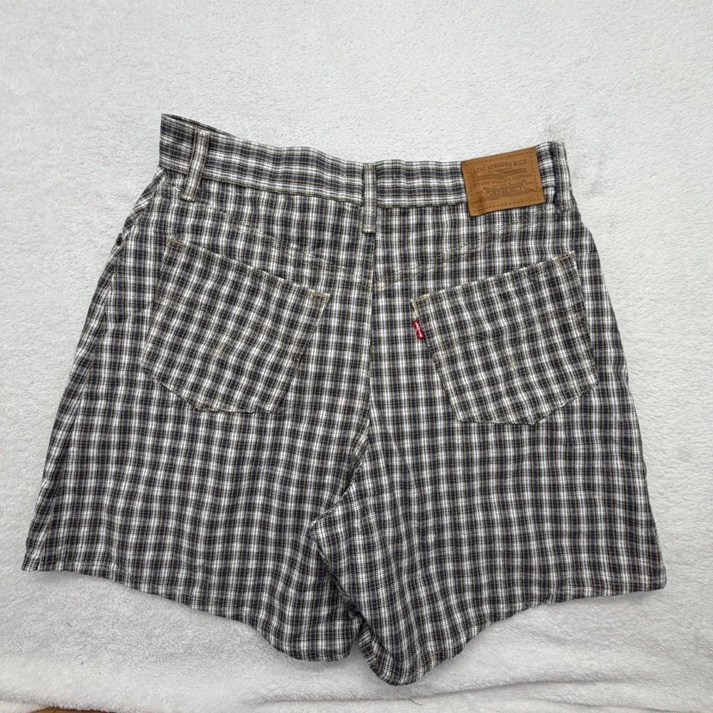 Levi's High Baggy Shorts Men 29 Plaid Shorts Cotton Casual 5-Pocket